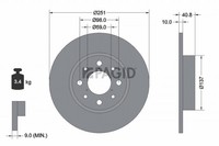 2X Bremsscheibe Pagid 55023NC FüR Alfa Mito Twinair 955 AXW1B 955AXY1B 955AXZ1B
