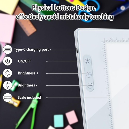 Almohadilla de luz LED A4 magnética recargable, almohadilla de rastreo, alimentada por USB ultrafina con... - Imagen 5 de 9