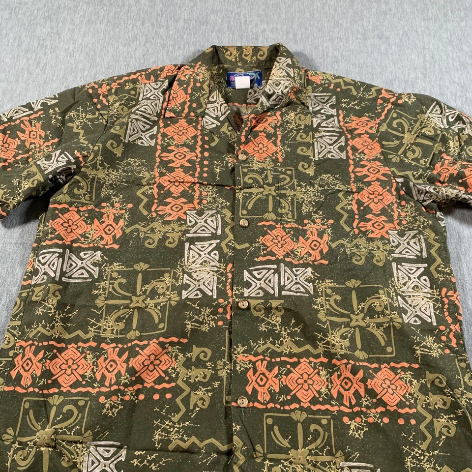 Rainbow Hawaii Shirt Mens Large Button Up Hawaiian Aloha Print Casual Summer Top - Image 2 of 4