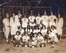 CUBAN BASEBALL HAVANA LIONS BBC WOMAN TEAM UNSEEN PORTRAIT 1950s ORIG PHOTO MA34