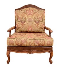 Ethan Allen Harris Versailles Bergere French Lounge Chair Louis XV