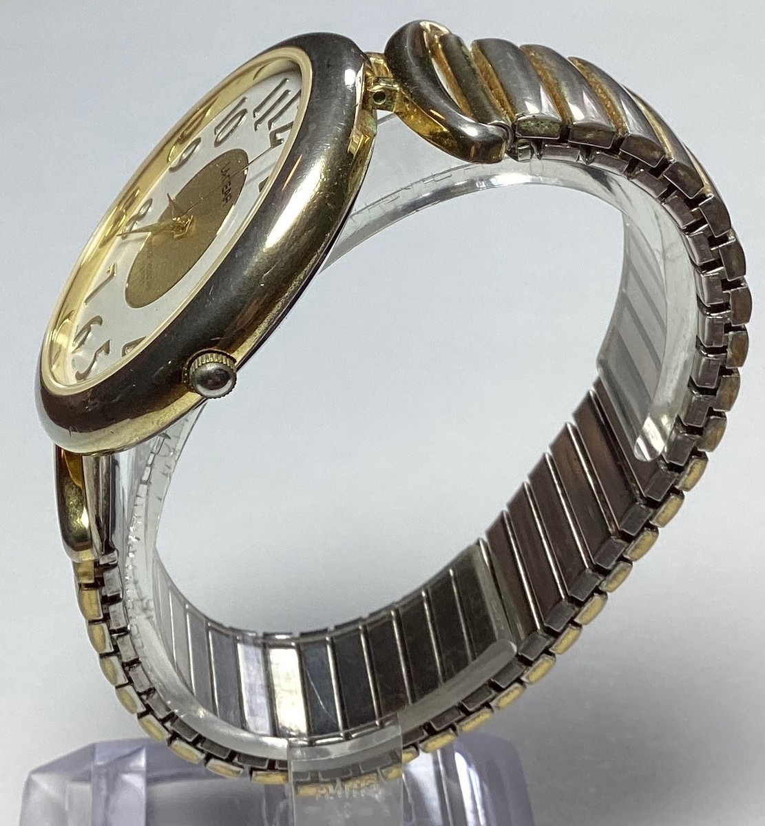 Vintage L.A. Gear Two-Tone Gold Silver Stretch Band Women\'s Watch LA GEAR ladies Two Tone Stainless Steel Stretch Band Quartz  main image 2