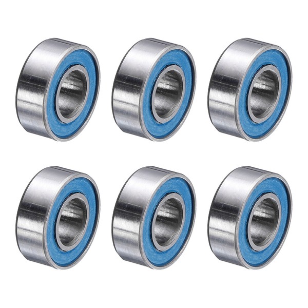 6X MR115-2RS Rillenkugellager 5X11X4Mm Doppelseitig Abgedichtet Chromstahl P5-image