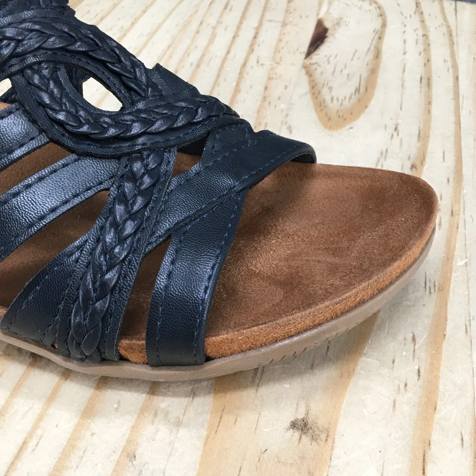 Baretraps Sandals Womens 6.5M Joneva Slide Black Slip On Open Toe Casual Braided - Image 3 of 4