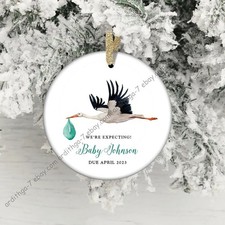 Expecting Parents Ornament Pregnancy Announcement Ornament New Baby Christmas...