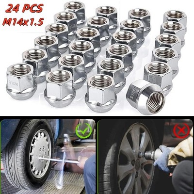 20x M14x1.5 EXTRA SHORT OPEN-END BULGE ACORN LUG NUTS 14MM TALL CHEVY FORD GMC