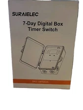 Suraielec Pool Timer 7-Day Programmable Digital Box Timer Switch 40 AMP 2HP 