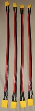 4PCS OFC Pure Copper 10AWG XT60 FEMALE TO MALE 1 Ft EXTENSION CABLE USA