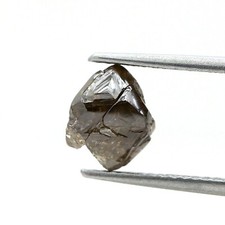 Uncut rough diamond 1.88tcw grayish brown sparkling antique shape for gift ring