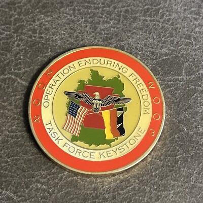 #ad Operation Enduring Freedom Armed Forces Challenge Coin Task Force Keystone 2002 $15.00
