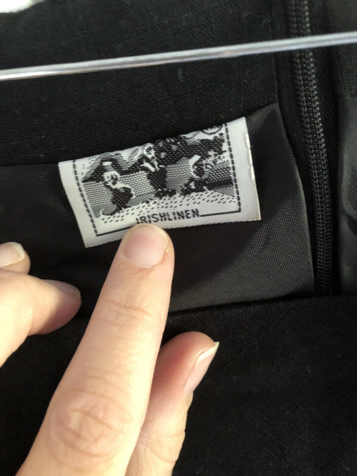 VALENTINO Top donna Nikki Valentine nero lino irlandese foderato taglia 10 occhielli manica larga