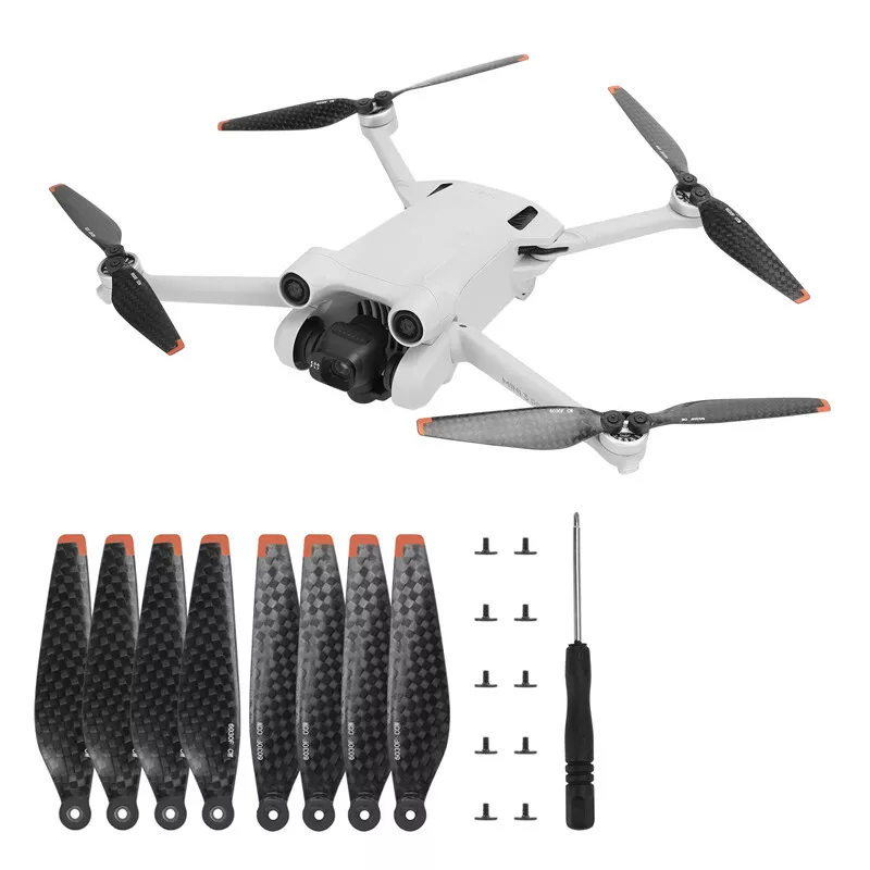 4 PIÈCES - Fibre De carbone Pour DJI Mini 3 Pro Hélice Drone Lame