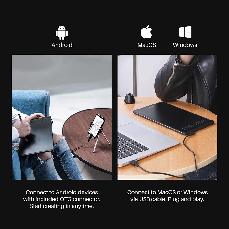 Huion Zeichnungstablett Inspiroy H640P digitales Grafikpad für osu! mit Stylus 6 - Bild 4 von 4