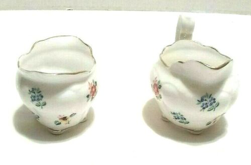 Vintage Royal Stafford Fine Bone China Mini Creamer and Sugar Forget Me Not - Picture 2 of 7