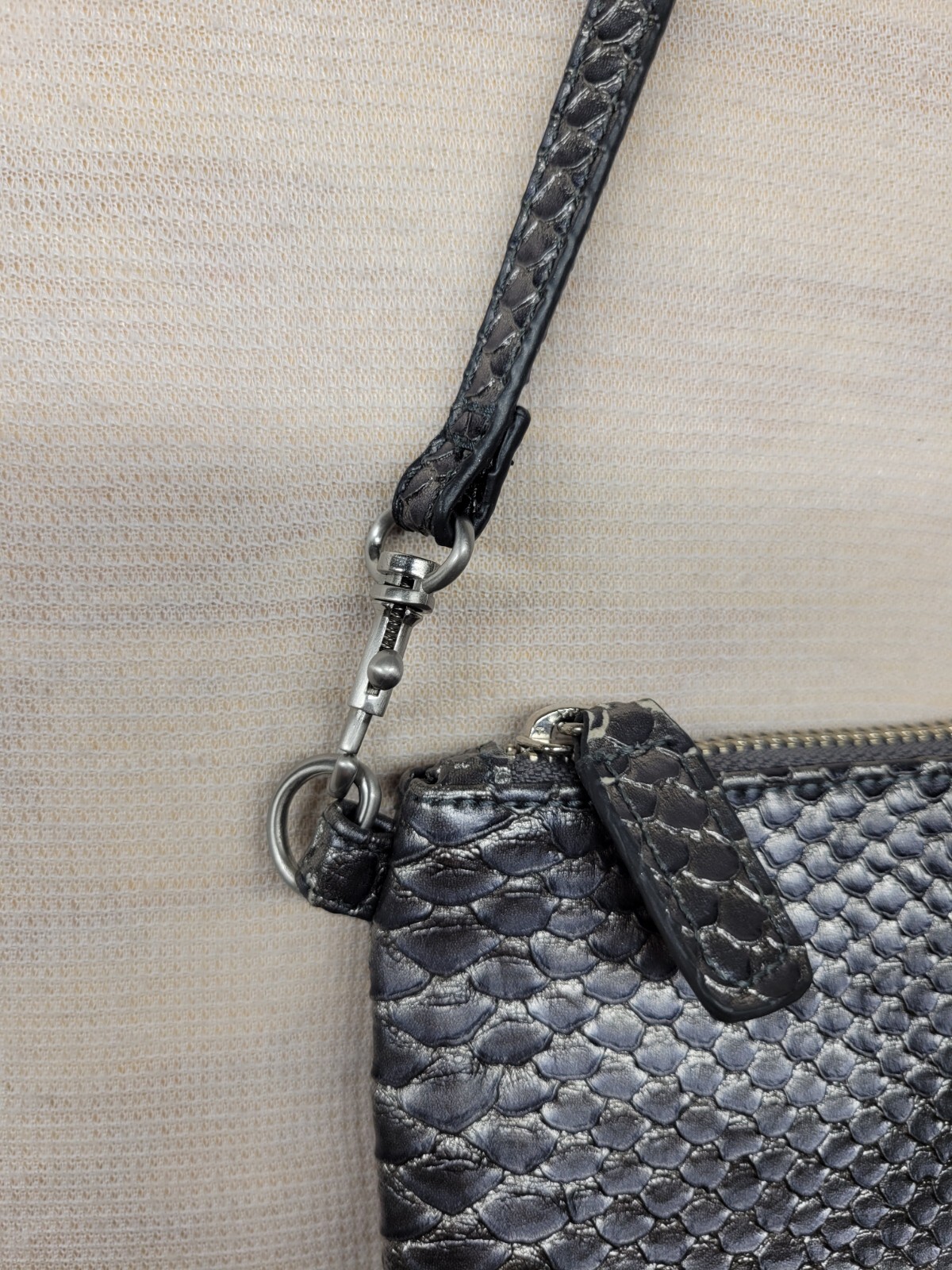 Devi Kroell Metallic Python Animal Print HandBag … - image 3