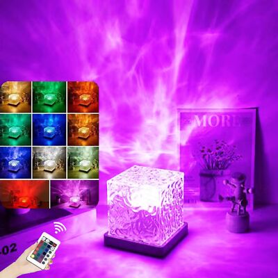 Lámpara táctil de 16 colores, luz nocturna que cambia de color para dormitorio