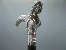 Mermaid handle head cane vintage antique walking stick cane gift for mother/wome