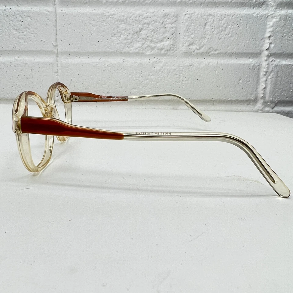 Vintage Cristian Oliver France Eyeglasses Clear Red Effect LOGO 50-18mm H2833 - Image 2 of 4