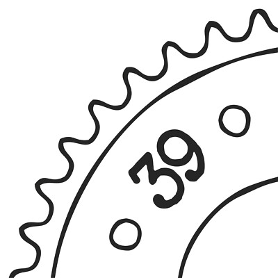 Stahl-Kettenrad 39 Zähne [T520] Honda Integra 700 RC62 2012-2013 rear sprocket