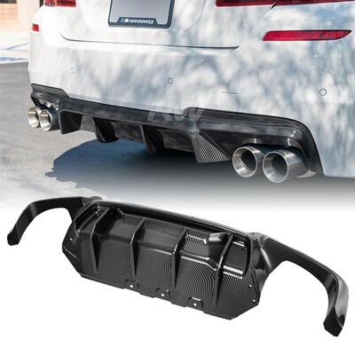 Rear Diffuser Bumper Lip Quad Exhaust For 2012-2016 BMW 5 Series F10 M5 M Sport