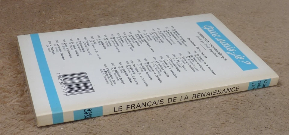 QUE SAIS-JE N° 2389 - LE FRANCAIS DE LA RENAISSANCE - MIREILLE HUCHON - Photo 3/3