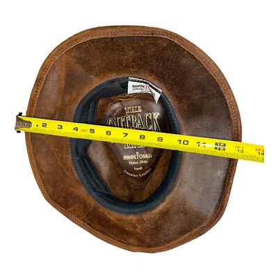Minnetonka The Outback Brown Genuine Leather Western Hat  display picture 1
