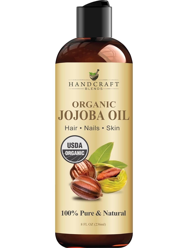 USDA Organic Jojoba Oil 8 oz – 100% Pure Natural Face & Skin Moisturizer
