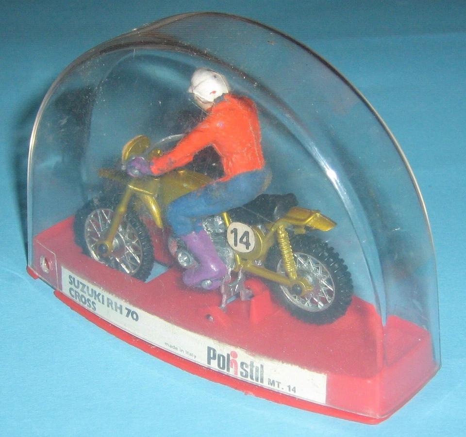 DE COLECCIÓN SUZUKI RH 70 POLISTIL MT 14 POLITOYS MX-MOTOCROSS NUEVO EN ESTUCHE JUGUETE AÑOS 70 Foto 4 de 4