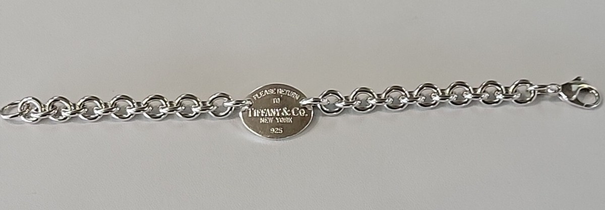 Authentic Tiffany & Co Return To Tiffany 925 Sterling Silver Oval