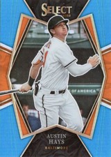2022 Panini Select Carolina Blue Prizm #193 Austin Hays 28/35