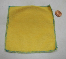 Dollhouse-Sized Gold Yellow Baby Blanket Cloth For Loving Family Barbie 3