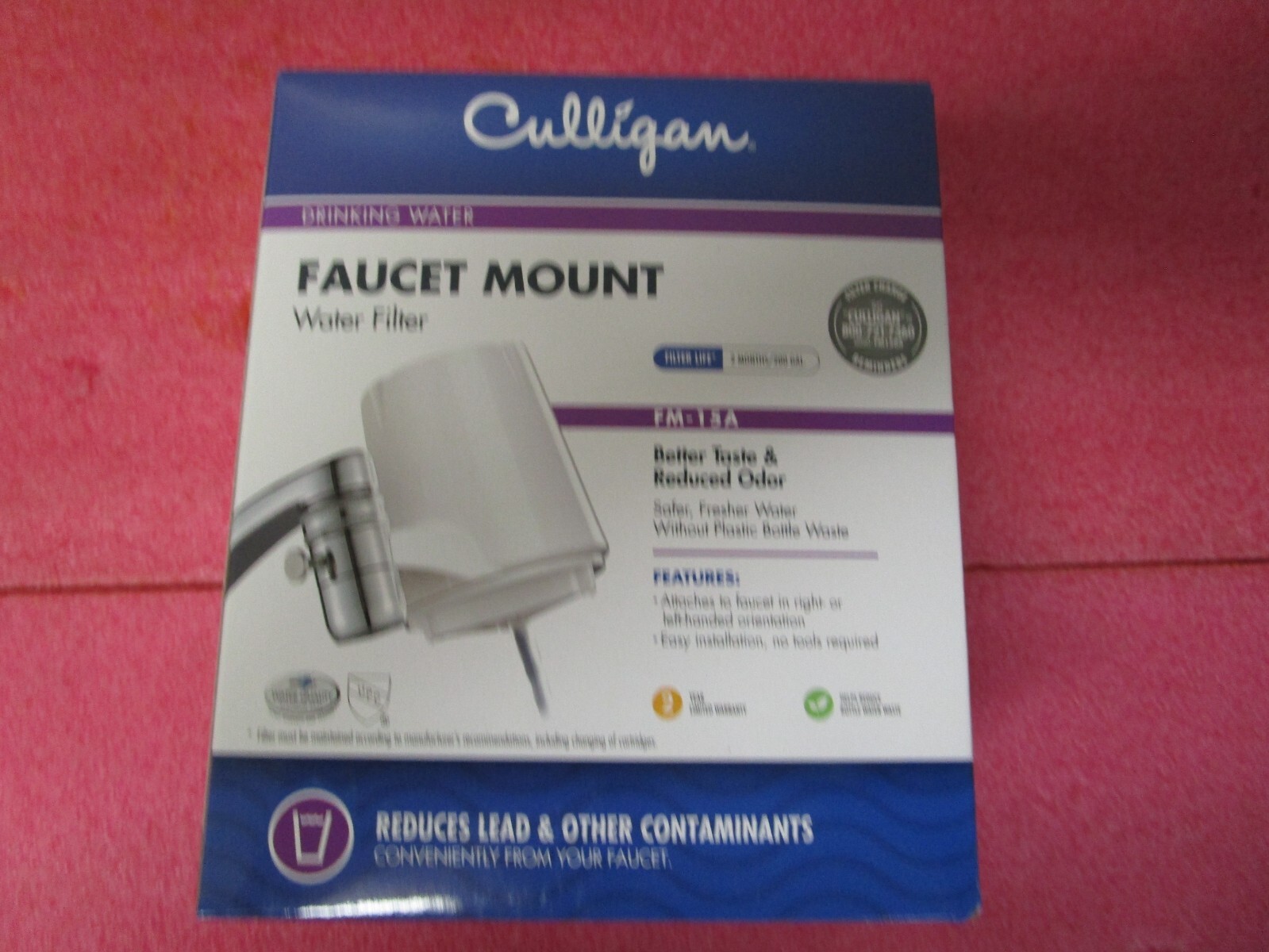 Lot of 3 - Culligan FM-15A Faucet Mount Water Filter, 200 ga