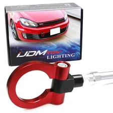 iJDMTOY Red Track Racing Style Tow Hook Ring Compatible with Volkswagen: 06-1...