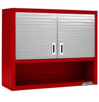 Seville Classics UltraHD Double Door Wall Cabinet w/ Keys, 36" W x 12" D x 30"