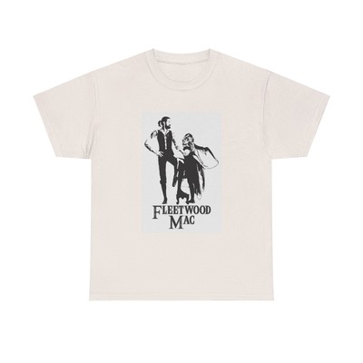 Fleetwood Mac T-shirt vintage art design retro classic tee Unisex Heavy Cotton