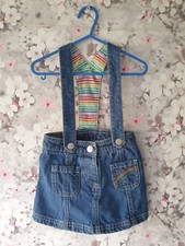 Little Bird Baby Girl  Denim  Pinafore Skirt Age 18-24  Months