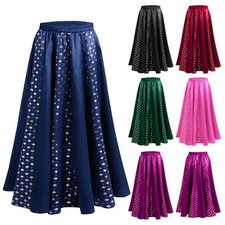Kids Girls Skirts Folklorico Skort Belly Skirt Praise Underskirt Indian Outfit