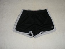 Justice Black Side Stripe Polyester Shorts - Size 14