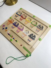 Montessori Magnetic Color  Counting Board Wooden Fine Motor Skills Toy