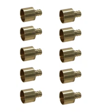 10 Pack XFITTING 1/2" Pex B X 3/4" Female Sweat Adapter, 1/2 x 3/4 Female Sweat 