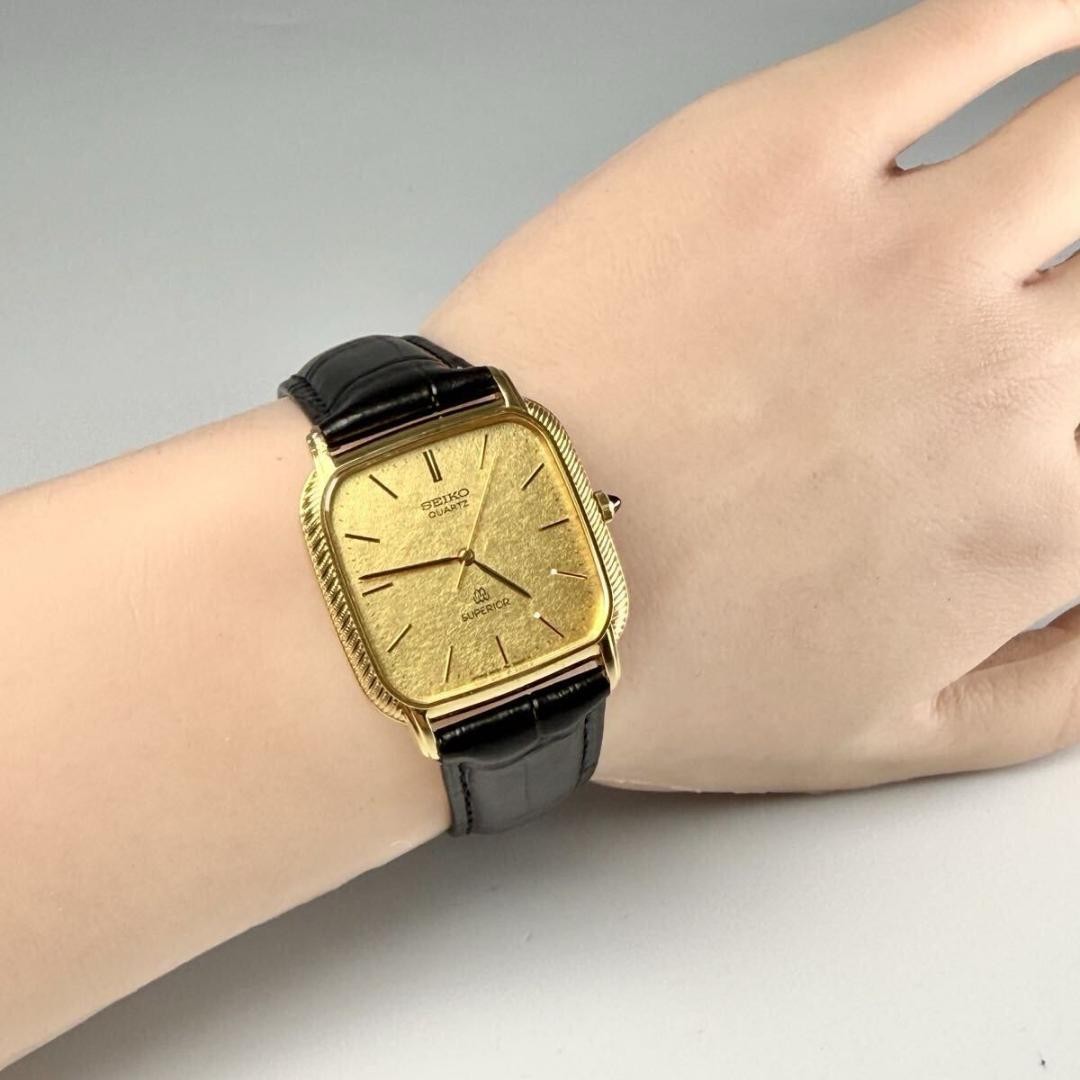 SEIKO Superior Twin Quartz 9681-5000 Men's Wristwatch Gold | eBay