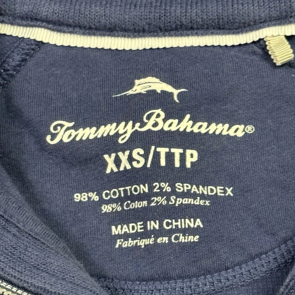 Tommy Bahama Mujer’s 1/4 Cremallera Sudadera Algodón Spandex Manga Larga Azul 2XS Foto 2 de 4