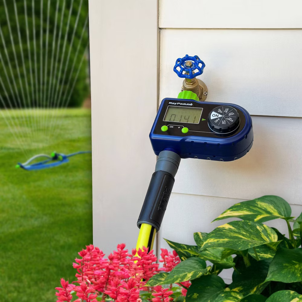 Ray Padula 1-Zone Programmable Electronic Sprinkler Timer for Yard Garden Hose