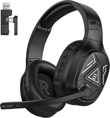 Wireless Gaming Headset für PS4 PS5 PC, 2.4G Bluetooth Headset mit Mikrofon 7.1