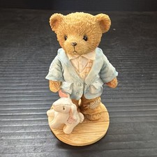 Cherished Teddies Jeremy Bear with Bunny Figurine 950521 1991 Hillman No Box