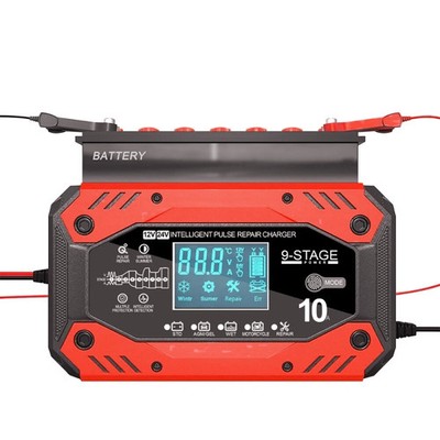 10A Intelligentes Autobatterie Ladegerät 12/24V Für PKW KFZ Batterieladegerät