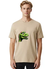 T-Rex-2 Mens Graphic Tee, 100% Cotton, Casual Summer Wear
