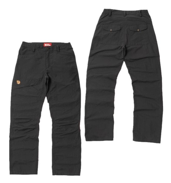 Women Fjällräven Trousers Grey Polyamide M