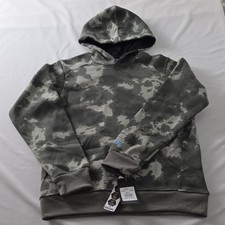 Spalding Boys Camouflage Fleece Pullover Hoodie L 14/16 Pewter Hooded Pockets