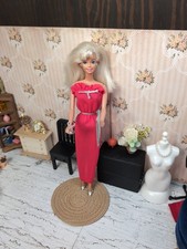 Vintage Barbie Superstar Era Outfit: Gown 4803, HTF 1978 Silver Clutch, Pumps 